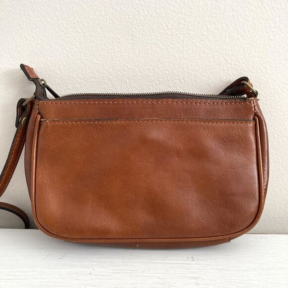 Patricia Nash Paullo Small Crossbody Shoulder Bag Brown Sherpa Leather Sheepskin - Picture 9 of 11